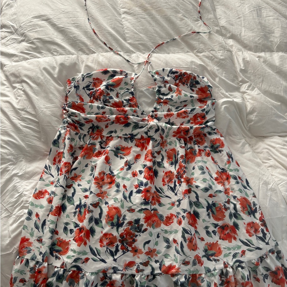 Floral Tie Back Cami Maxi Dress